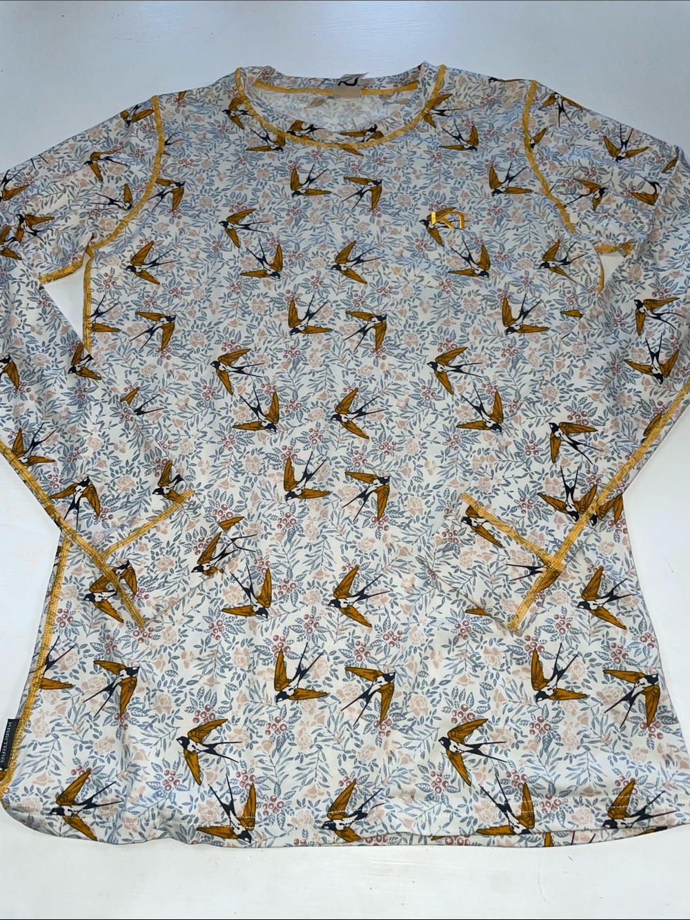 Kari Tara Frye baselayer floral swallows large